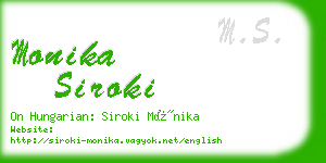 monika siroki business card